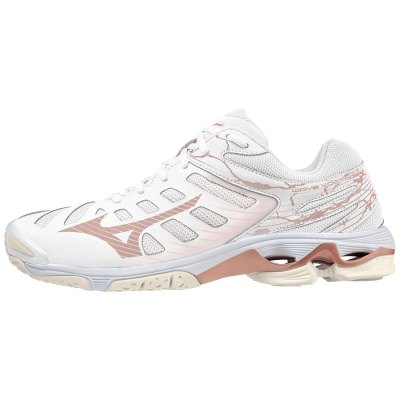 Zapatillas Para Voleibol Mizuno WAVE Voltage Mujer - Blancos / Rosas - Chile M148VBWNCZ